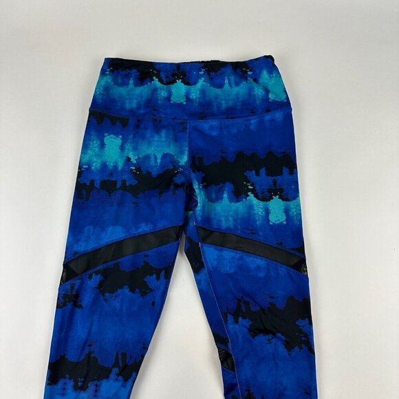 Reflex Leggings Women Medium Blue Black Mesh - Picture 3 of 11